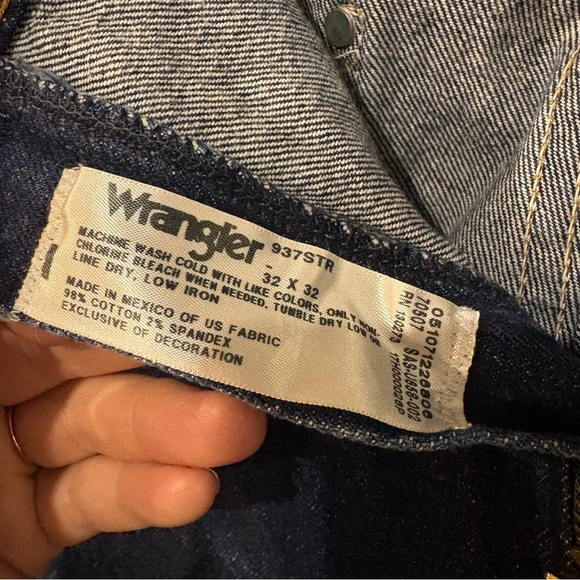 Wrangler 937STR Cowboy Cut Slim Fit Jeans 32x32 - Picture 2 of 4